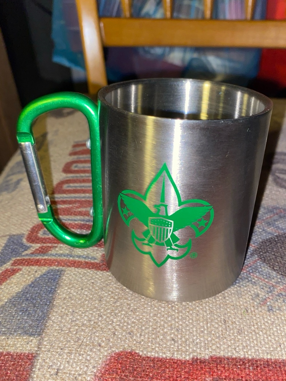 Boy Scouts of America Lightweight Stainless Steel Carabiner Mug without Box